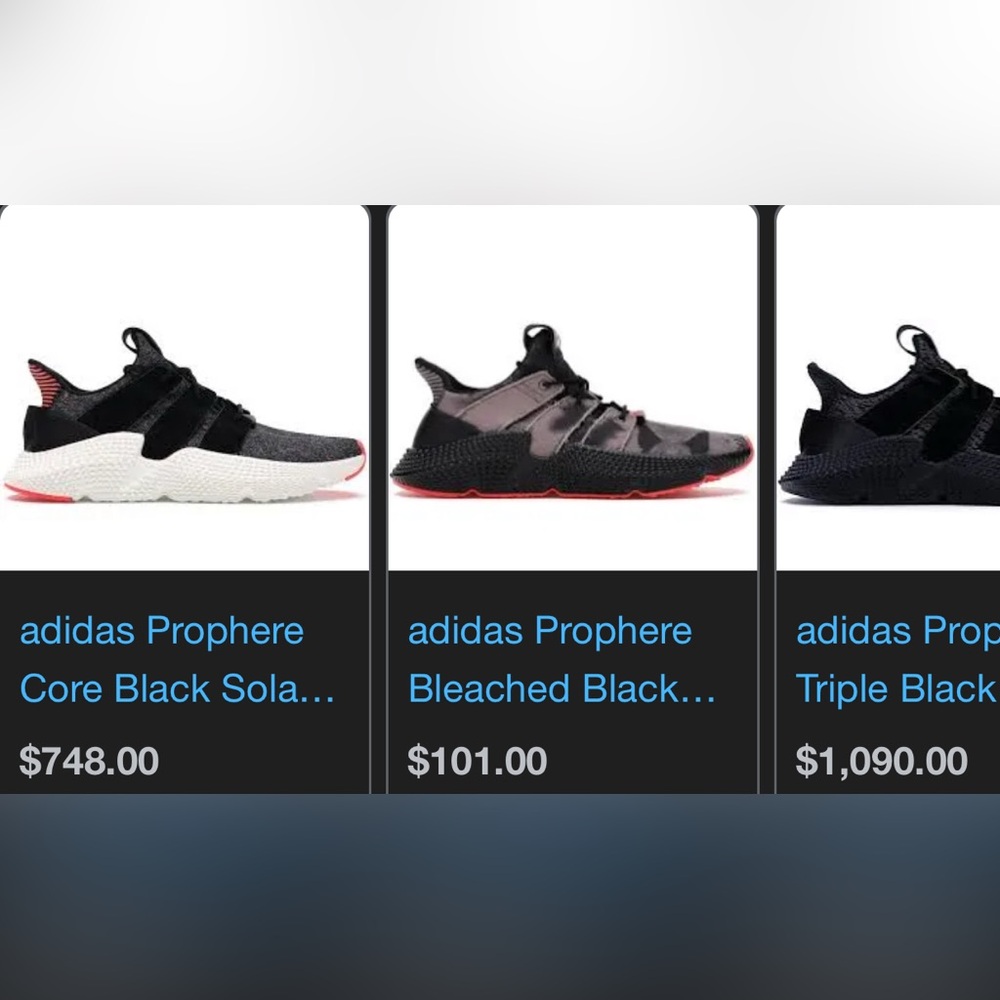 adidas Prophere Bleached Black Solar Red size 10 - Picture 7 of 13